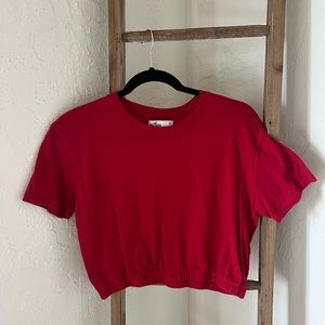 Red Hollister crop top